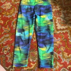 Adidas Kids Blue Green Yellow Leggings